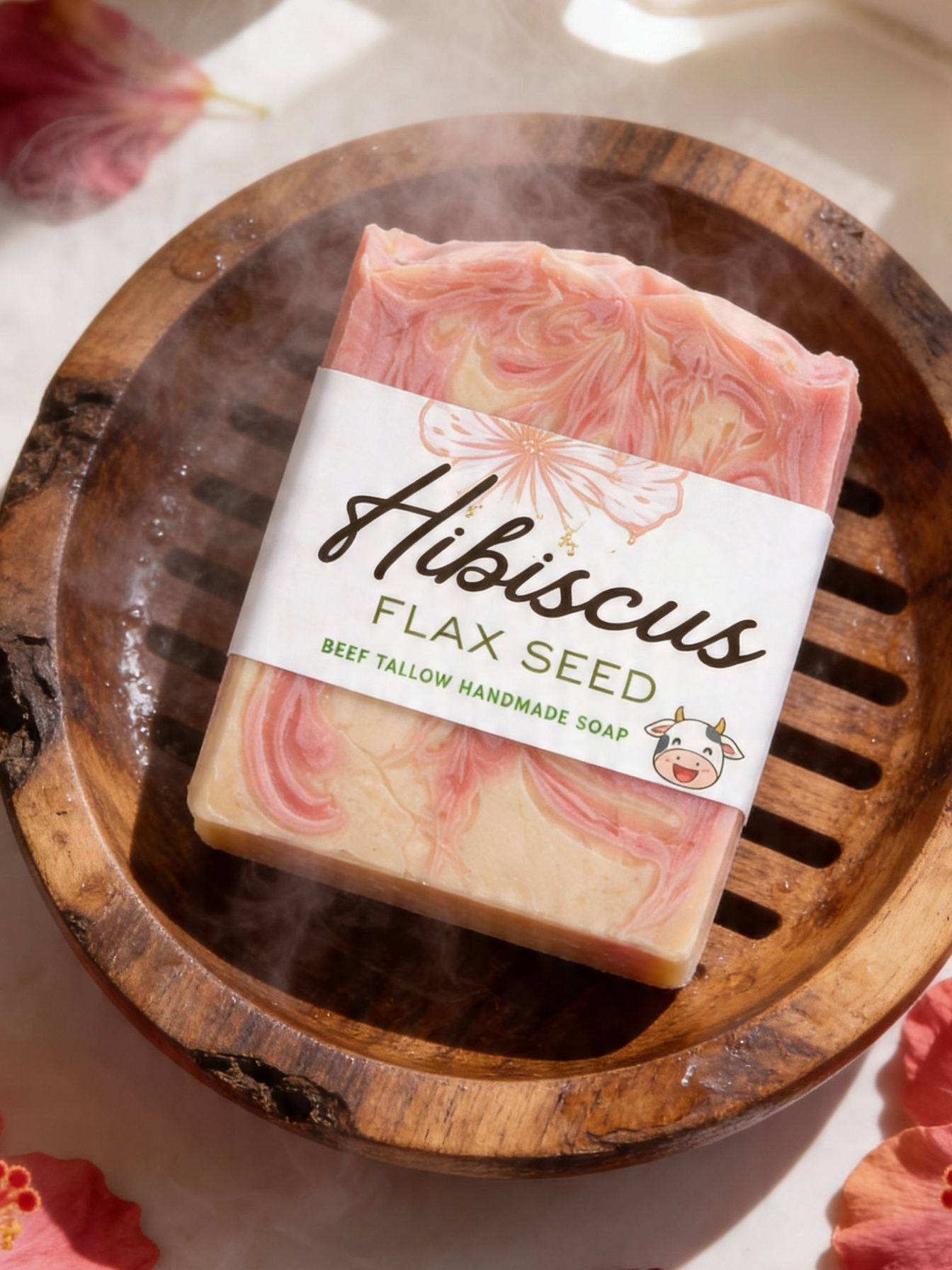 HIBISCUS FLAX TALLOW SOAP