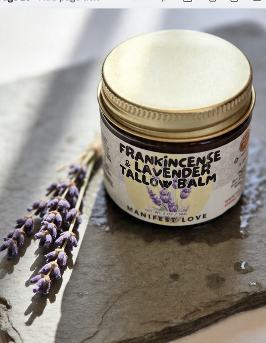 Frankincense & Lavender Tallow Balm – Deep Hydration & Skin Renewal