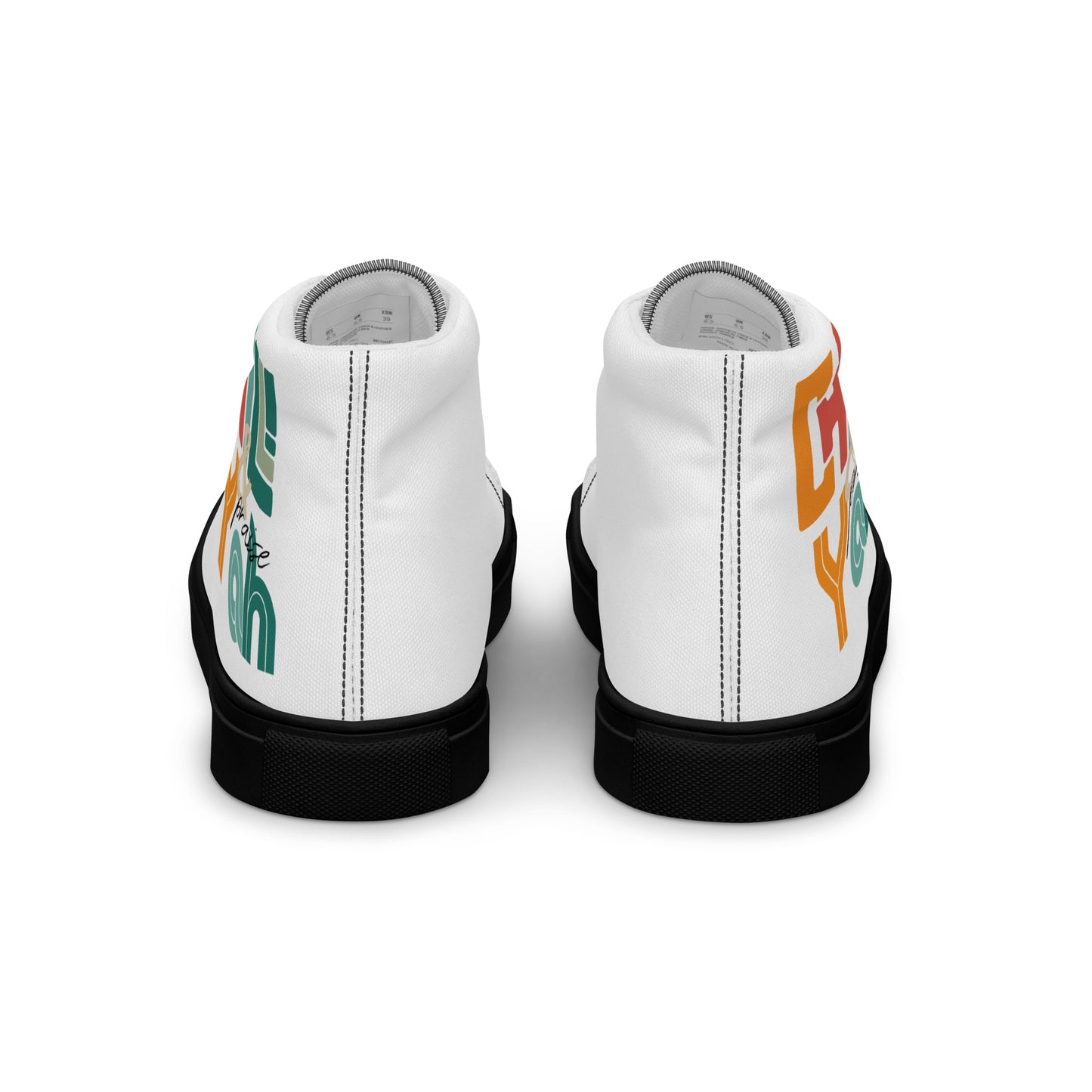 Chill and Praise Yah, Men’s high top canvas shoes