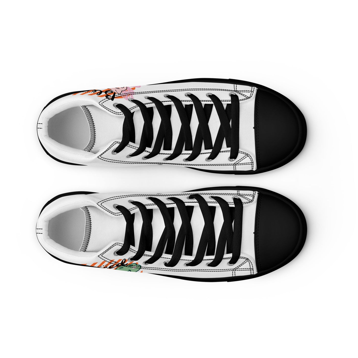 Blessed Are the Peacemakers , Men’s high top canvas shoes