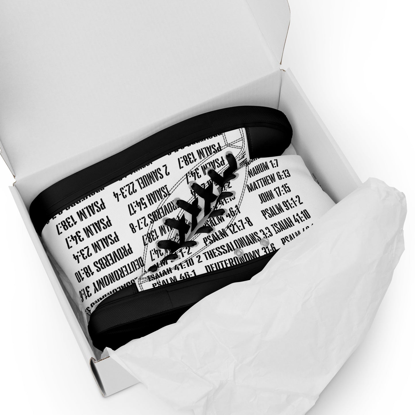 Bible Verses of Protection Over You, Men’s high top canvas shoes