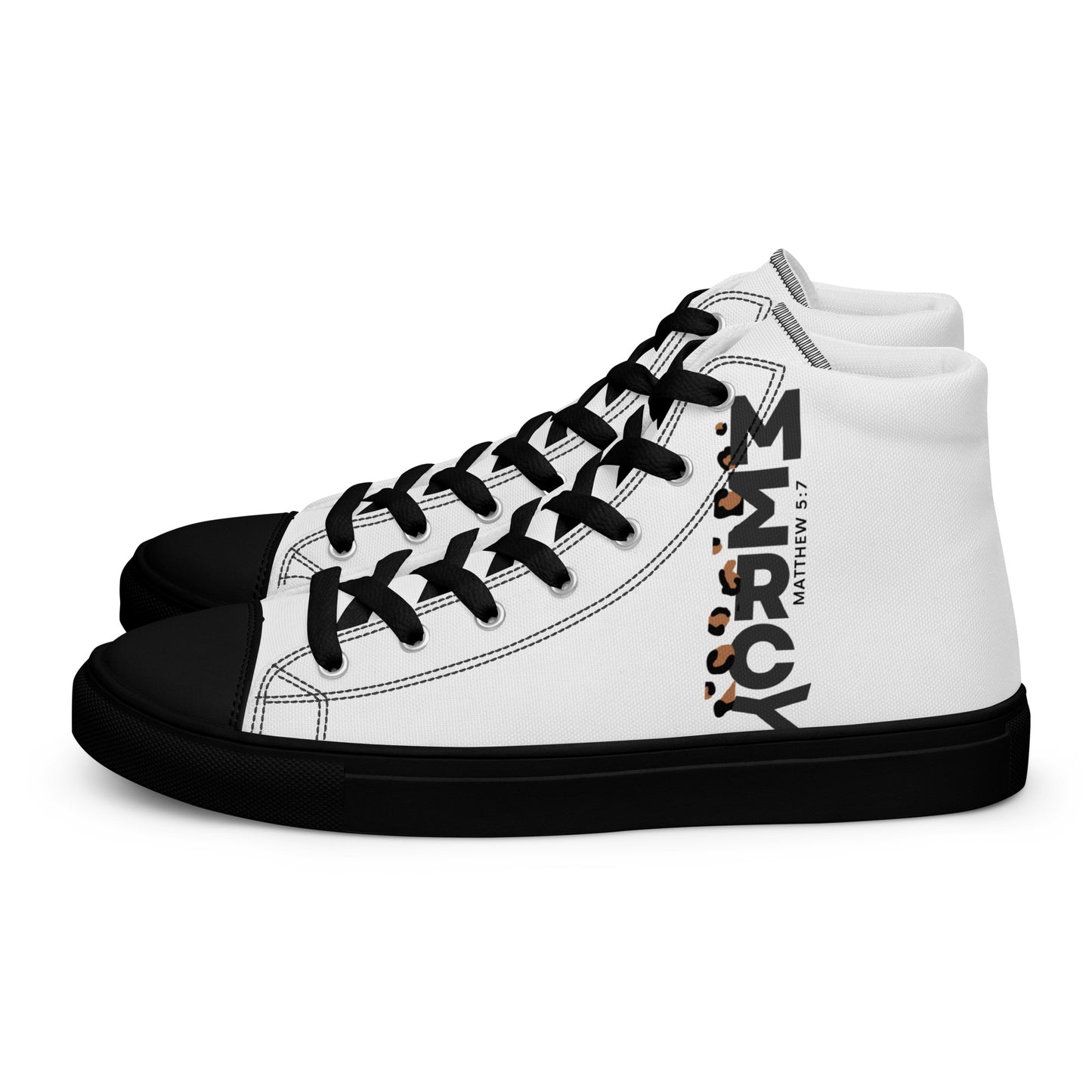 Mercy – Micah 6:8, Men’s high top canvas shoes