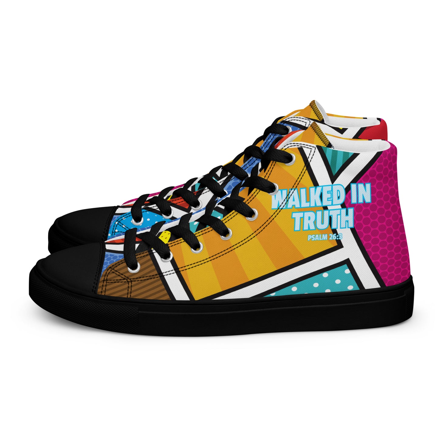 Walk in Truth – 3 John 1:4, Men’s high top canvas shoes