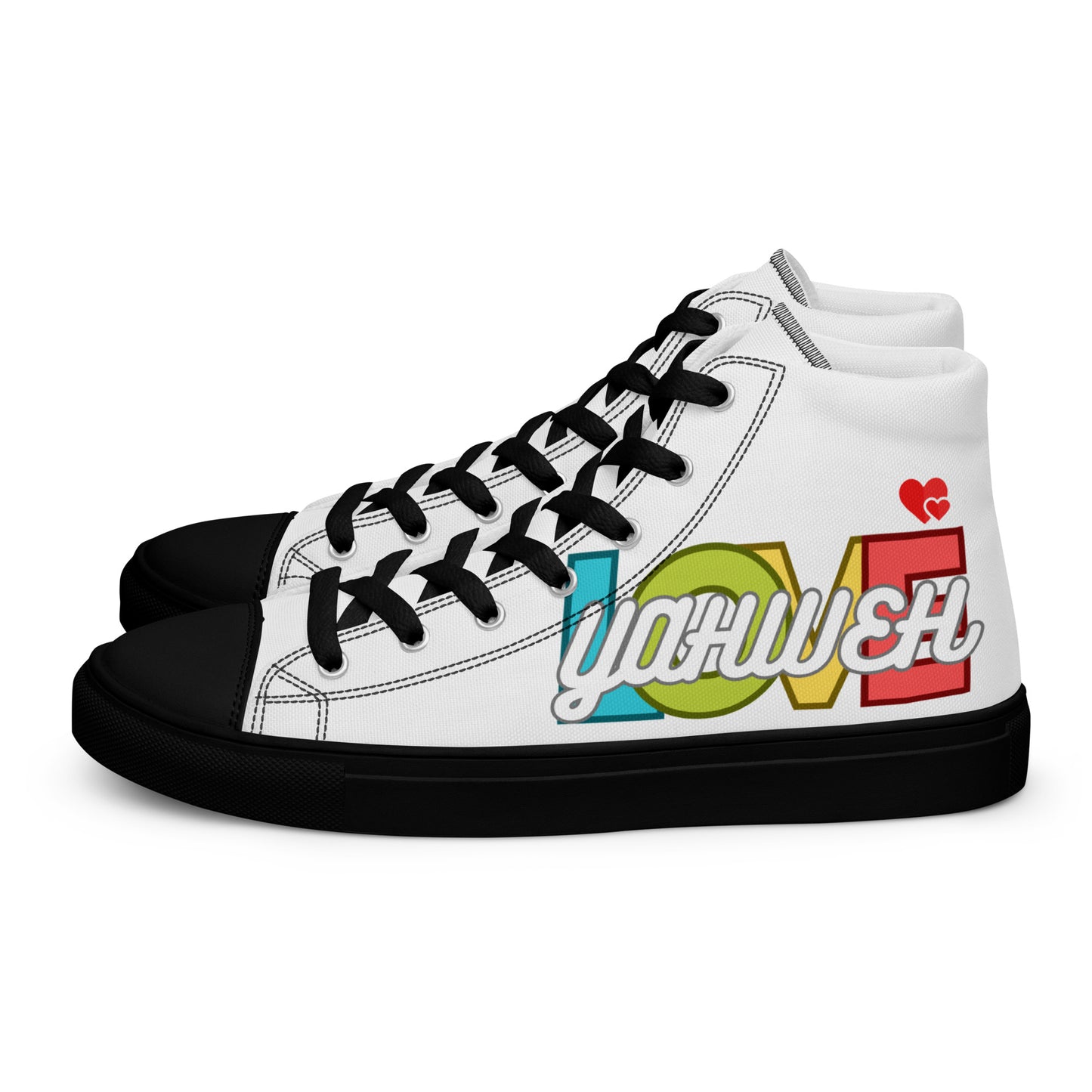 Love Yahweh, Men’s high top canvas shoes