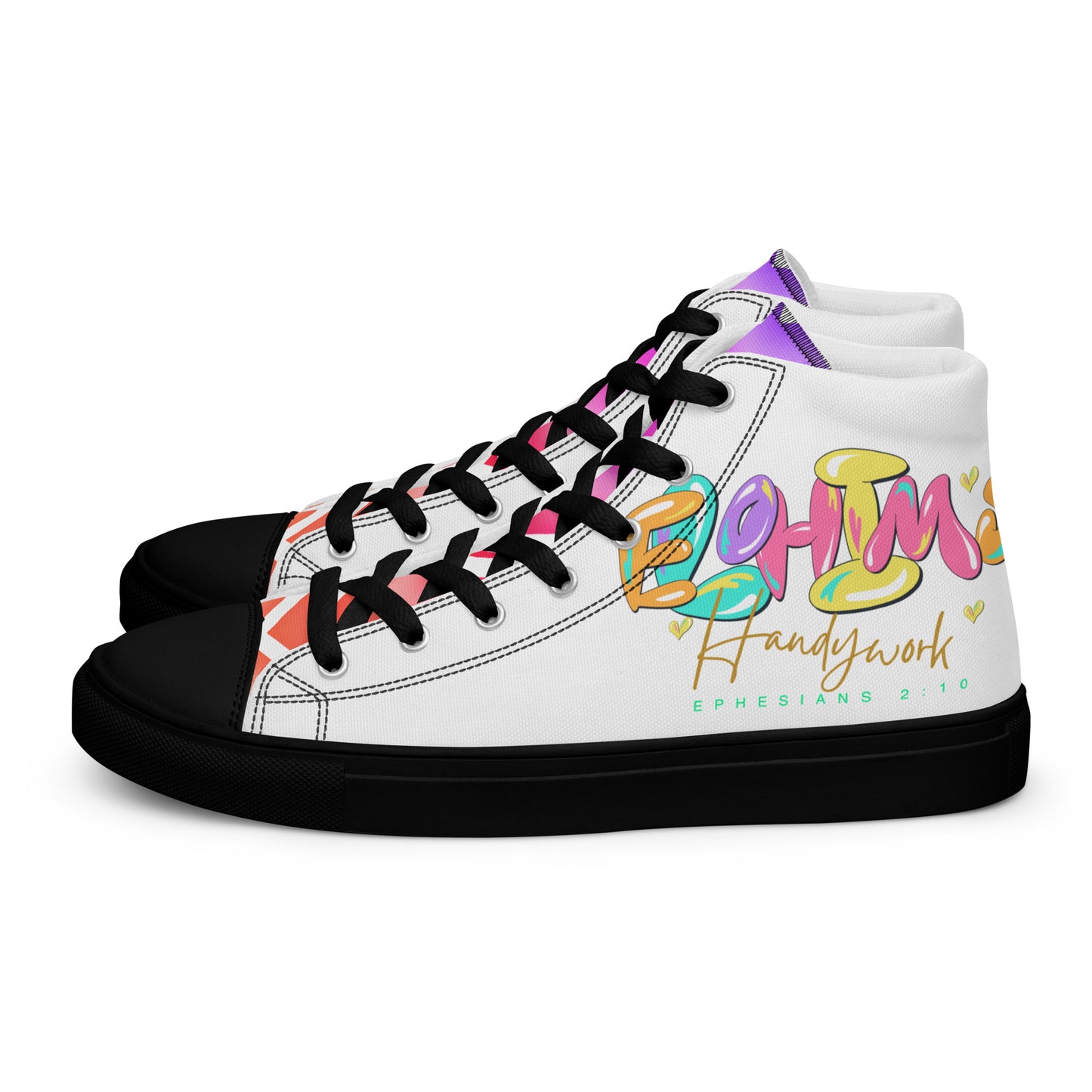 Elohim's Handiwork, Men’s high top canvas shoes