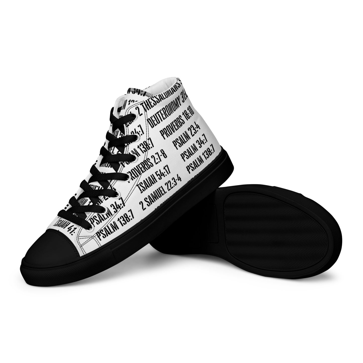 Bible Verses of Protection Over You, Men’s high top canvas shoes