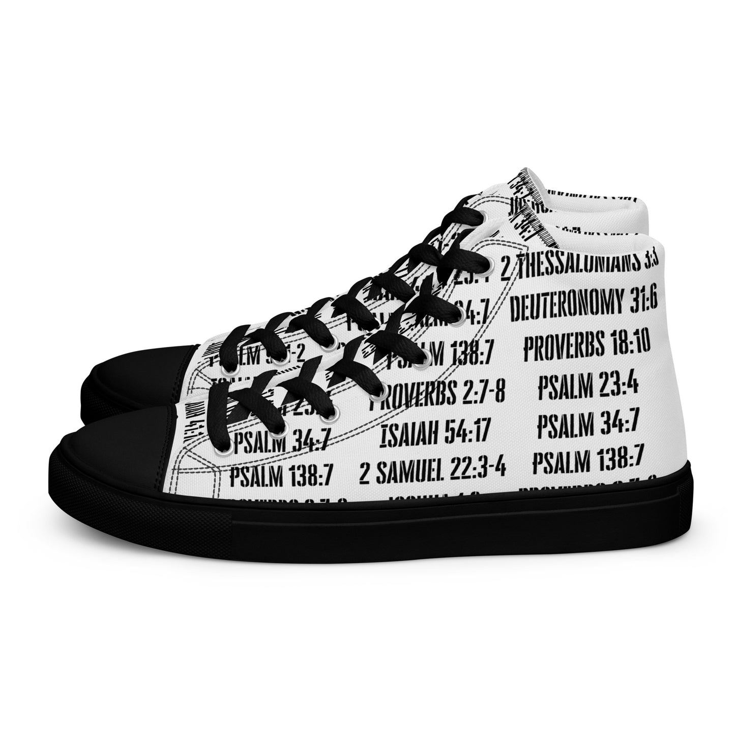 Bible Verses of Protection Over You, Men’s high top canvas shoes