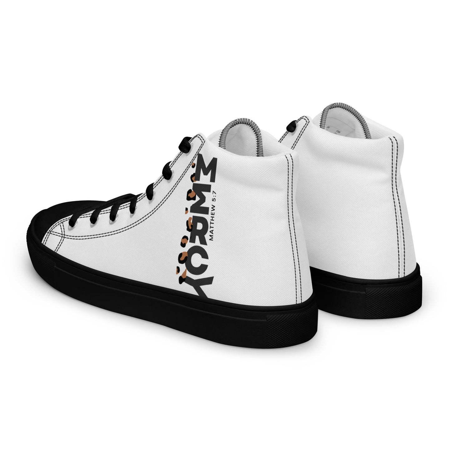 Mercy – Micah 6:8, Men’s high top canvas shoes