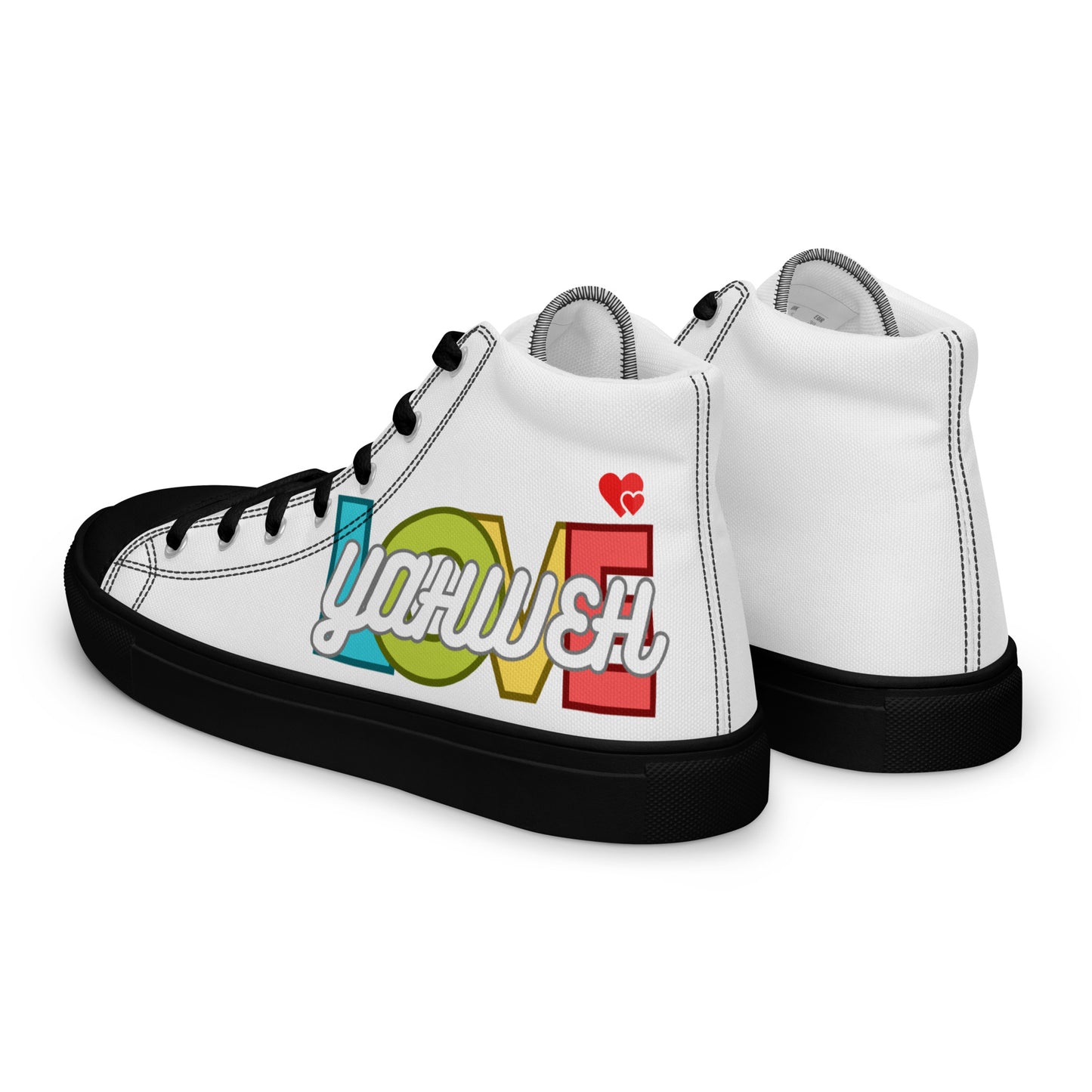 Love Yahweh, Men’s high top canvas shoes