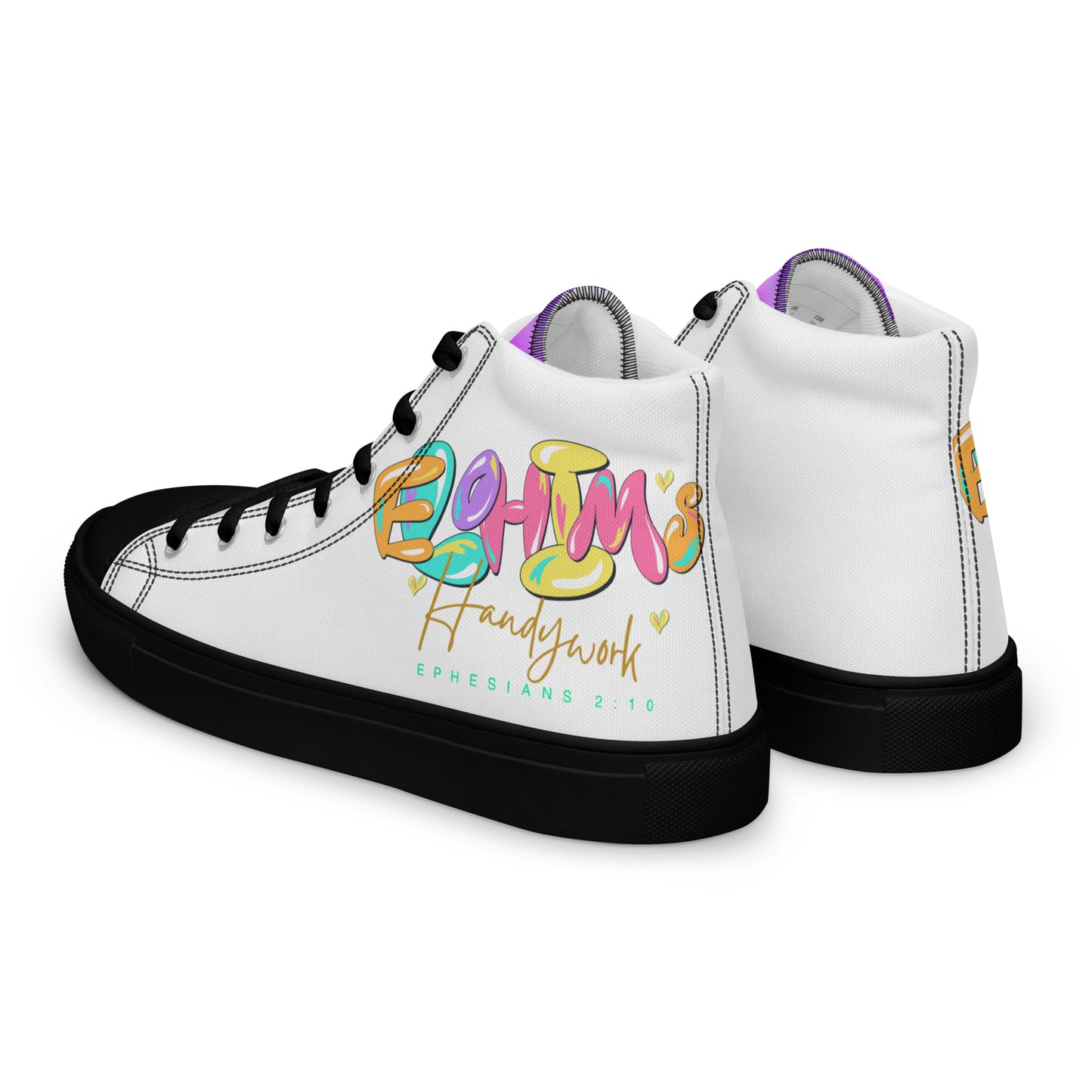 Elohim's Handiwork, Men’s high top canvas shoes