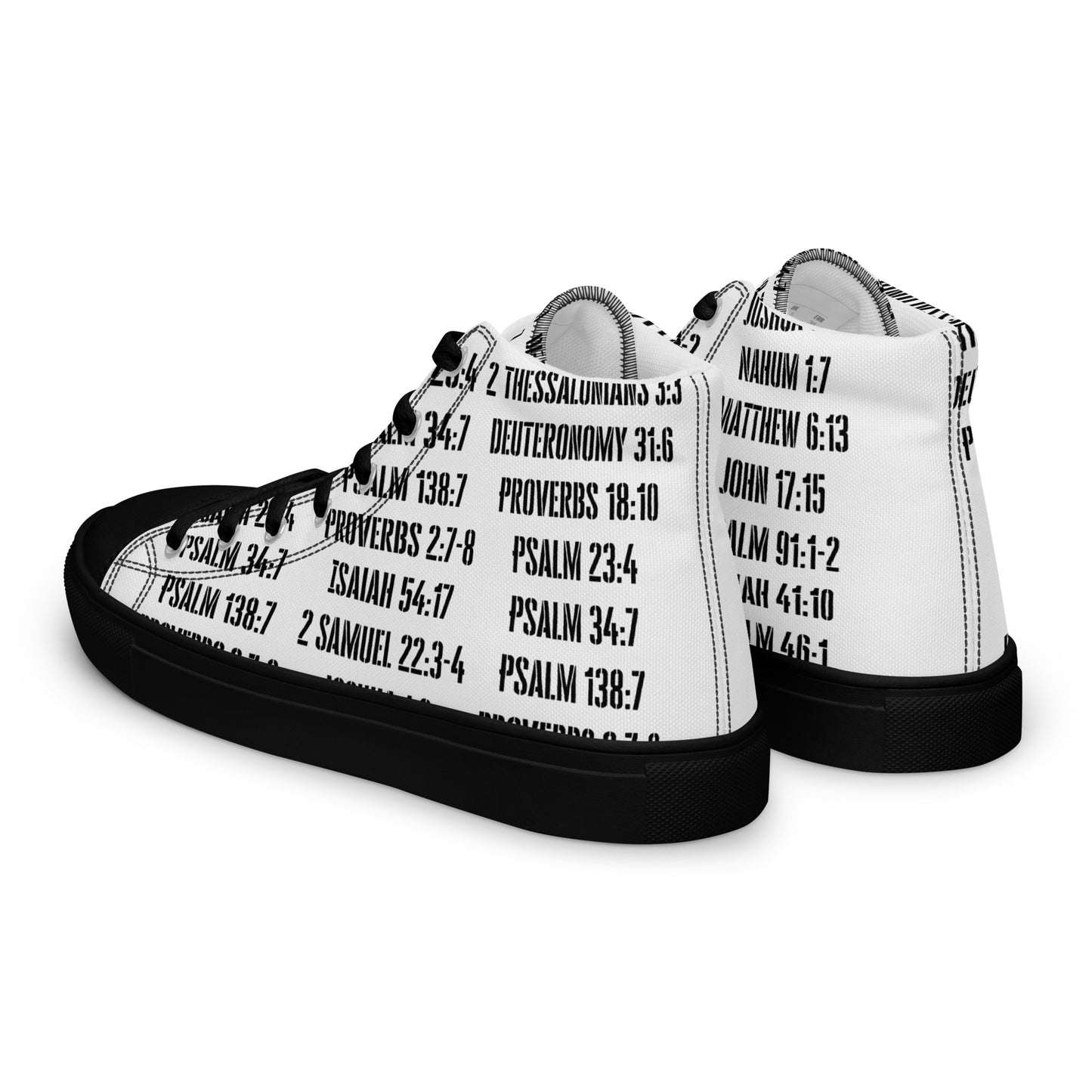 Bible Verses of Protection Over You, Men’s high top canvas shoes