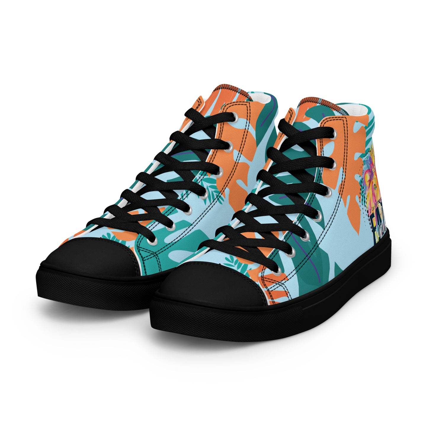 We Walk in the Light – 1 John 1:7, Men’s high top canvas shoes