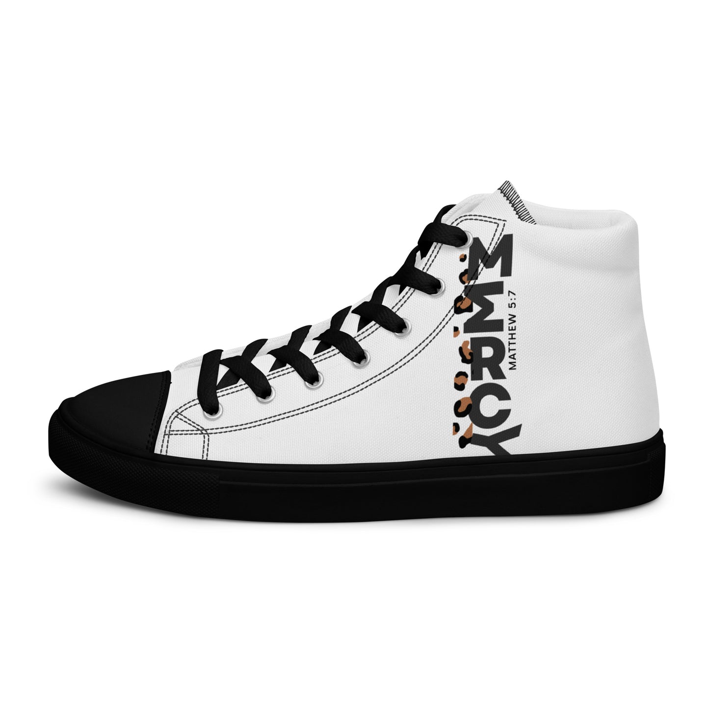 Mercy – Micah 6:8, Men’s high top canvas shoes