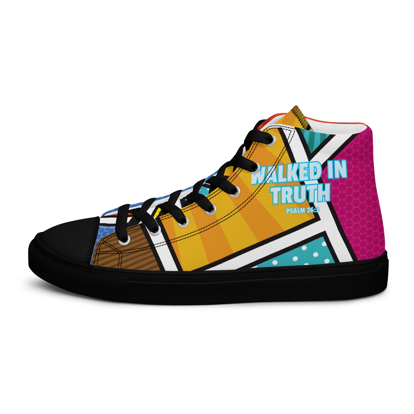 Walk in Truth – 3 John 1:4, Men’s high top canvas shoes