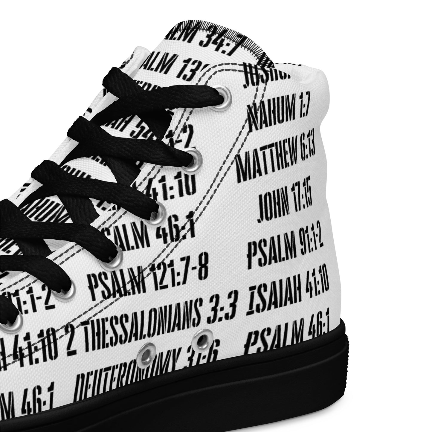 Bible Verses of Protection Over You, Men’s high top canvas shoes