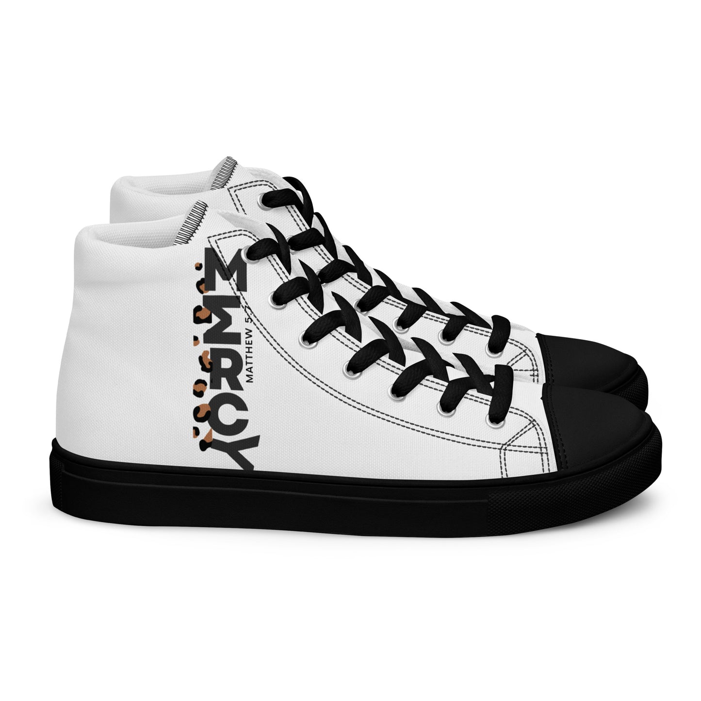 Mercy – Micah 6:8, Men’s high top canvas shoes