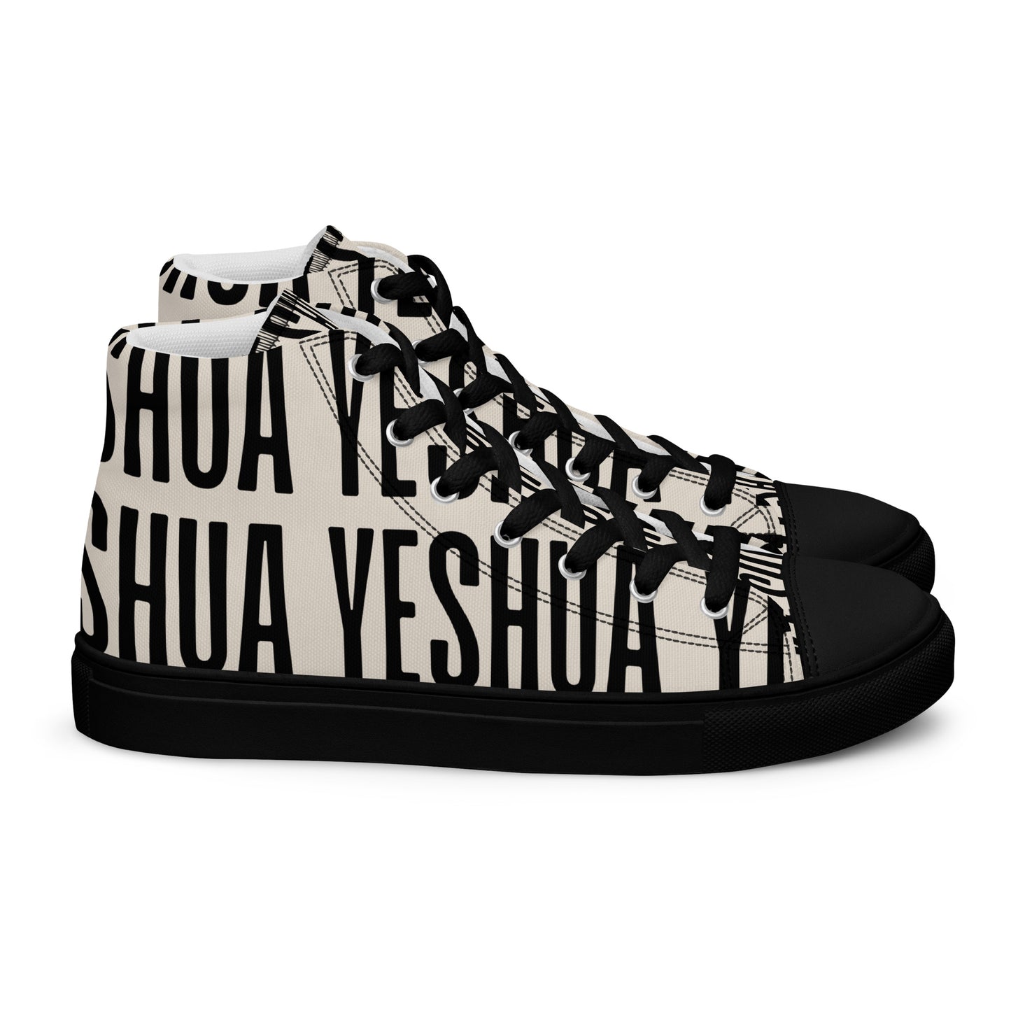 Yeshua – John 14:6, Men’s high top canvas shoes