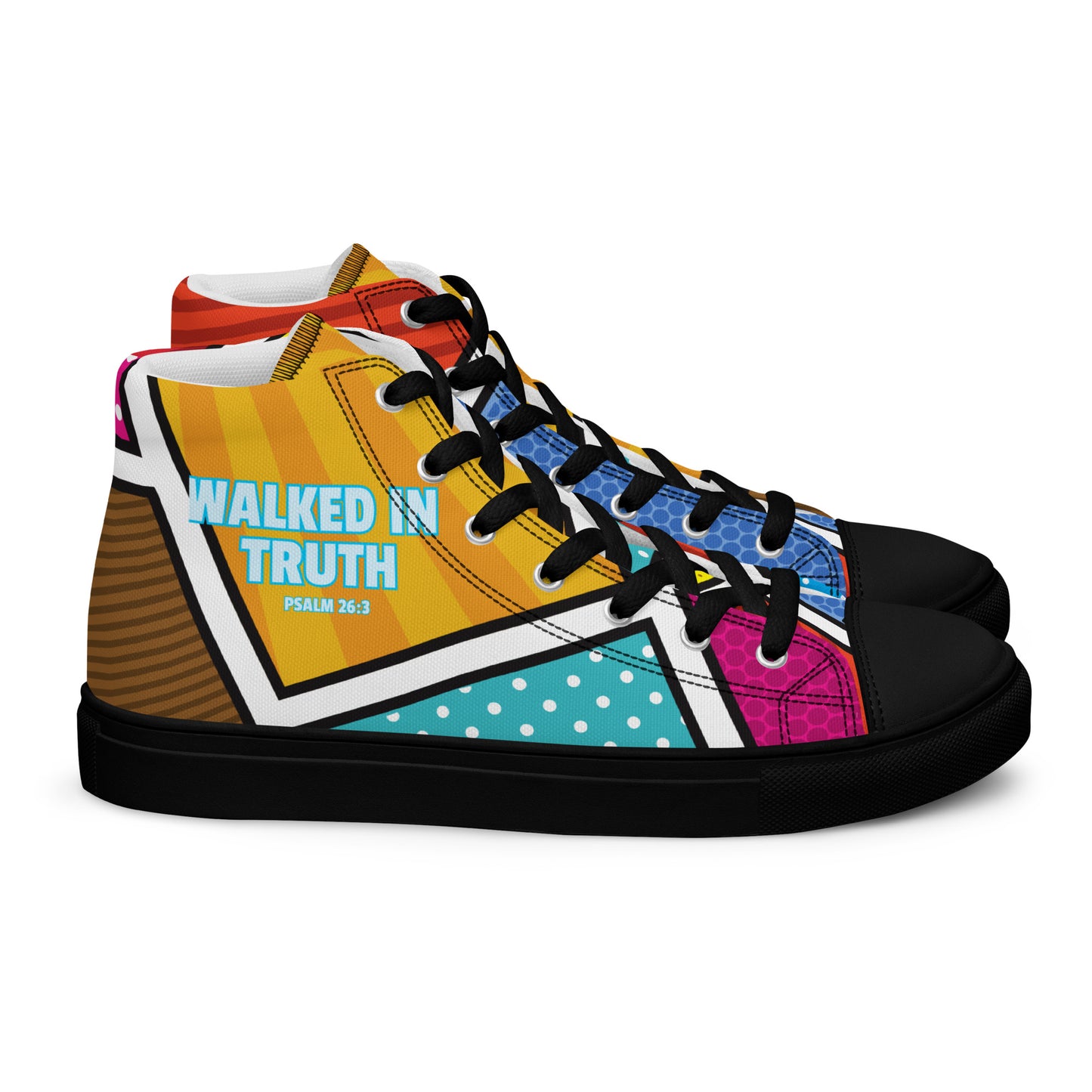 Walk in Truth – 3 John 1:4, Men’s high top canvas shoes