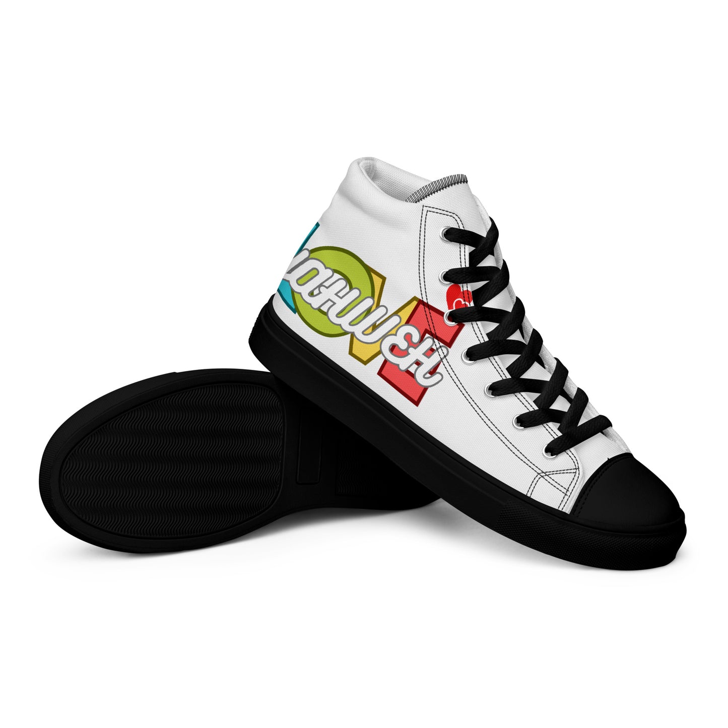 Love Yahweh, Men’s high top canvas shoes