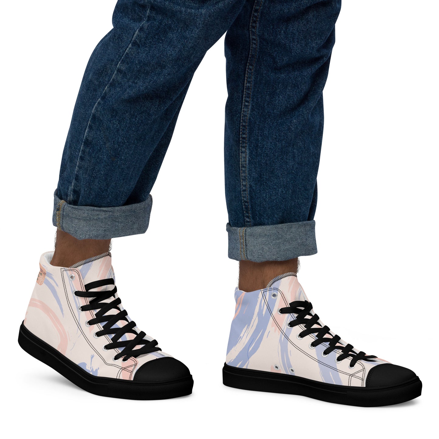 We Walk in the Light – 1 John 1:7, Men’s high top canvas shoes