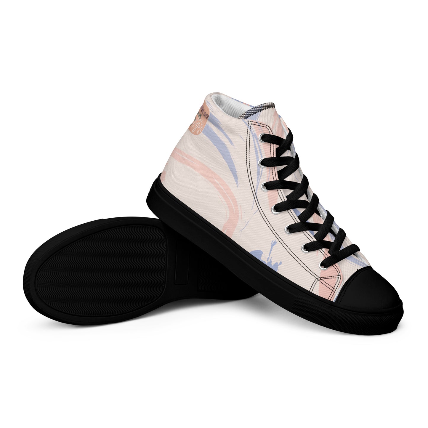 We Walk in the Light – 1 John 1:7, Men’s high top canvas shoes