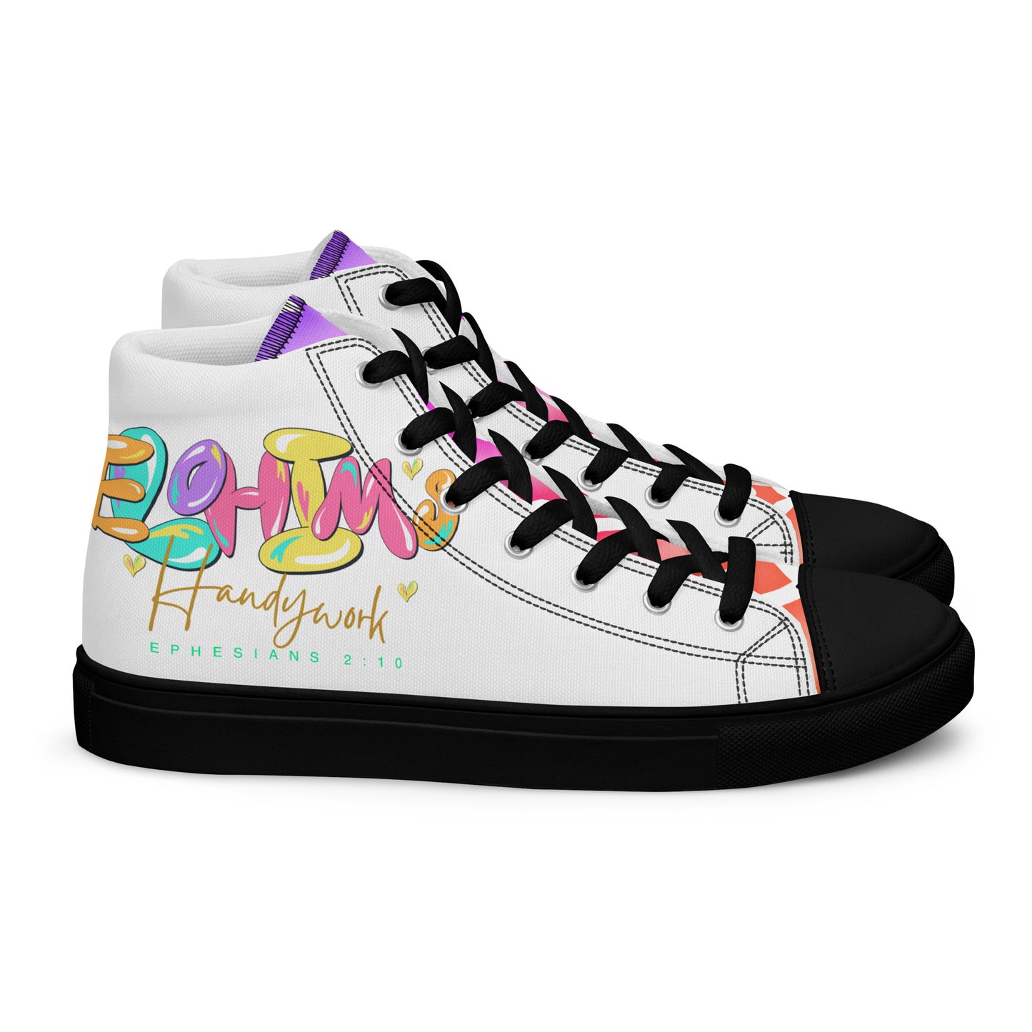 Elohim's Handiwork, Men’s high top canvas shoes