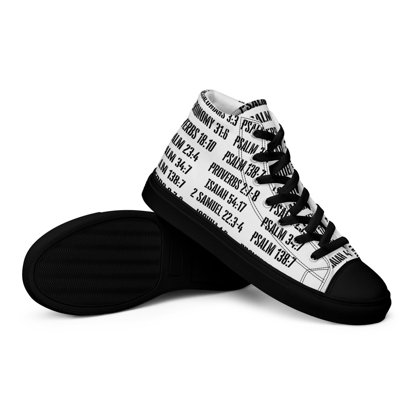 Bible Verses of Protection Over You, Men’s high top canvas shoes