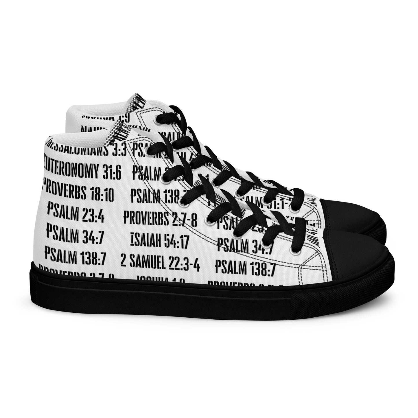 Bible Verses of Protection Over You, Men’s high top canvas shoes