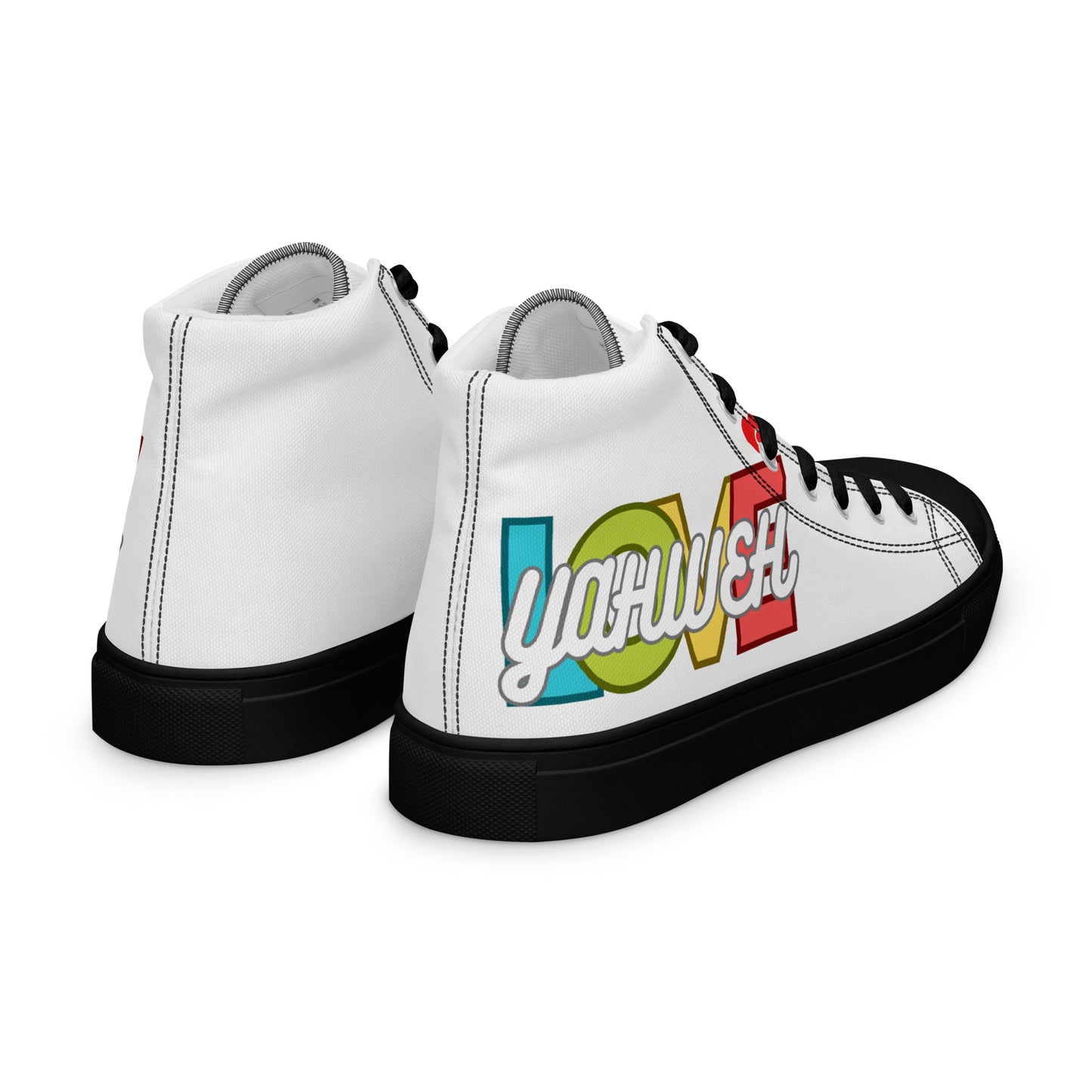 Love Yahweh, Men’s high top canvas shoes