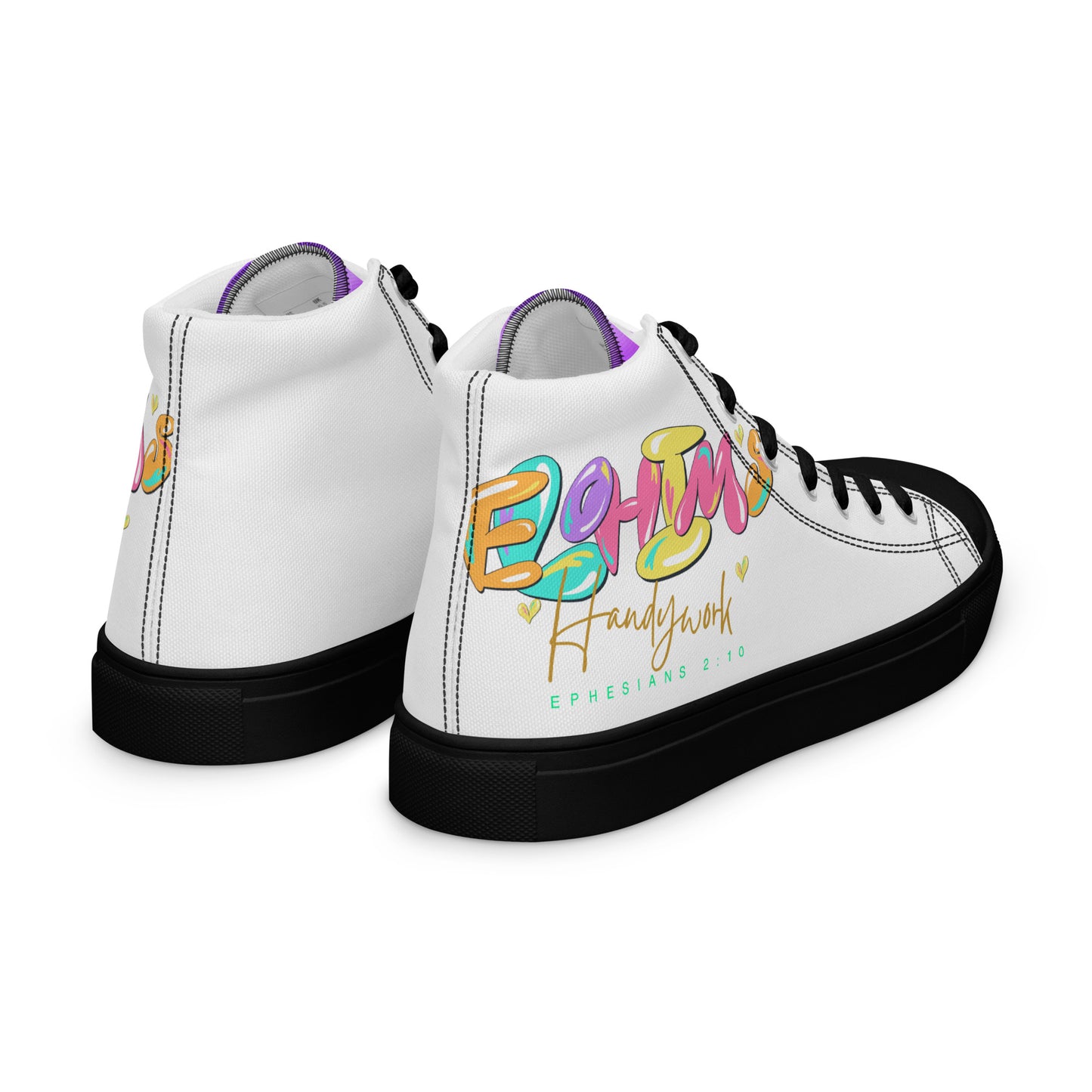 Elohim's Handiwork, Men’s high top canvas shoes