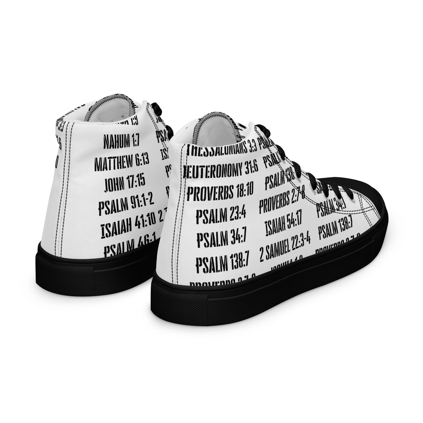 Bible Verses of Protection Over You, Men’s high top canvas shoes