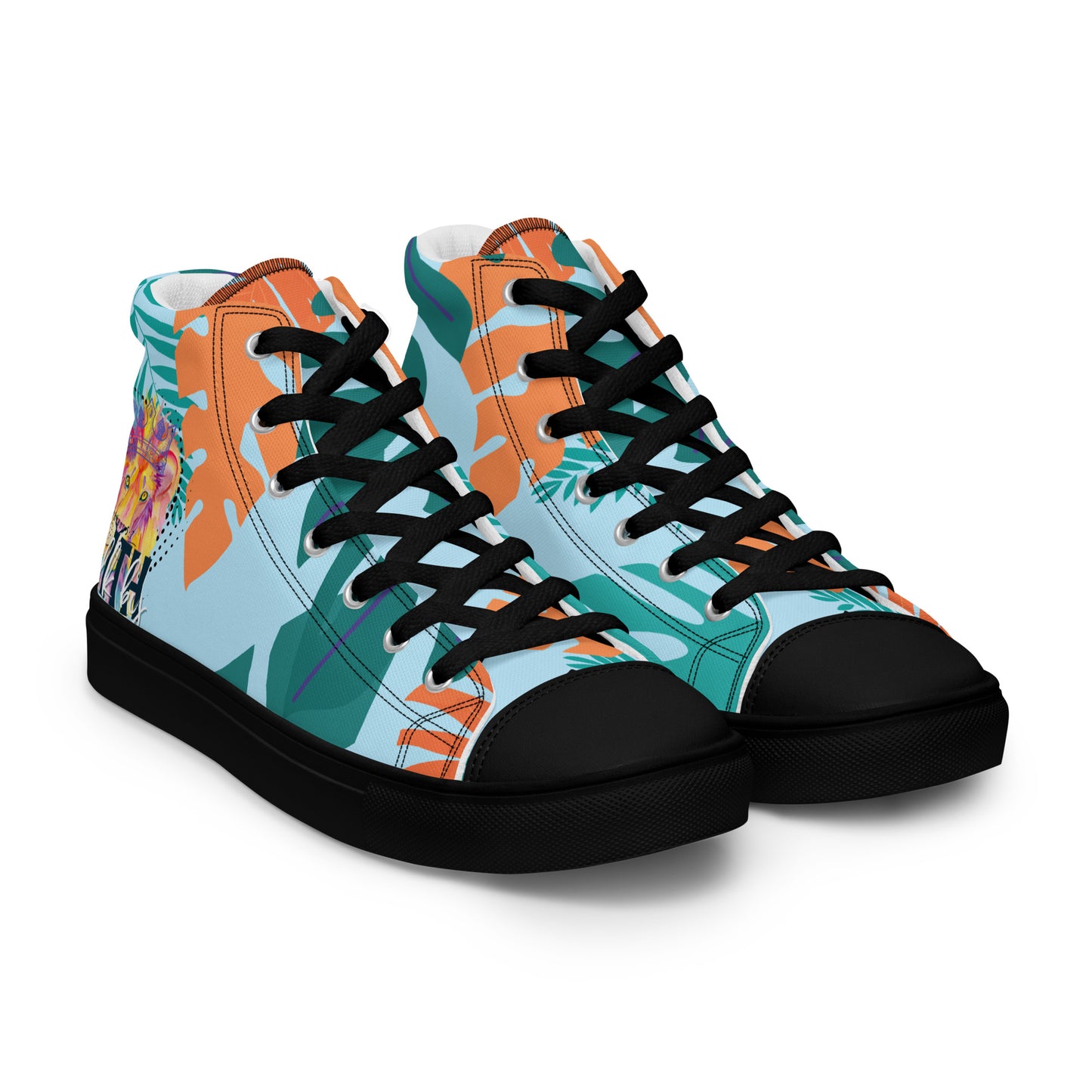 We Walk in the Light – 1 John 1:7, Men’s high top canvas shoes