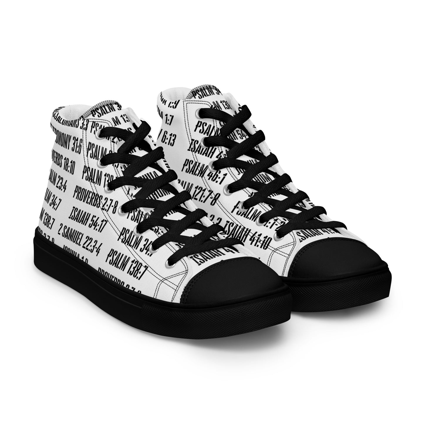 Bible Verses of Protection Over You, Men’s high top canvas shoes