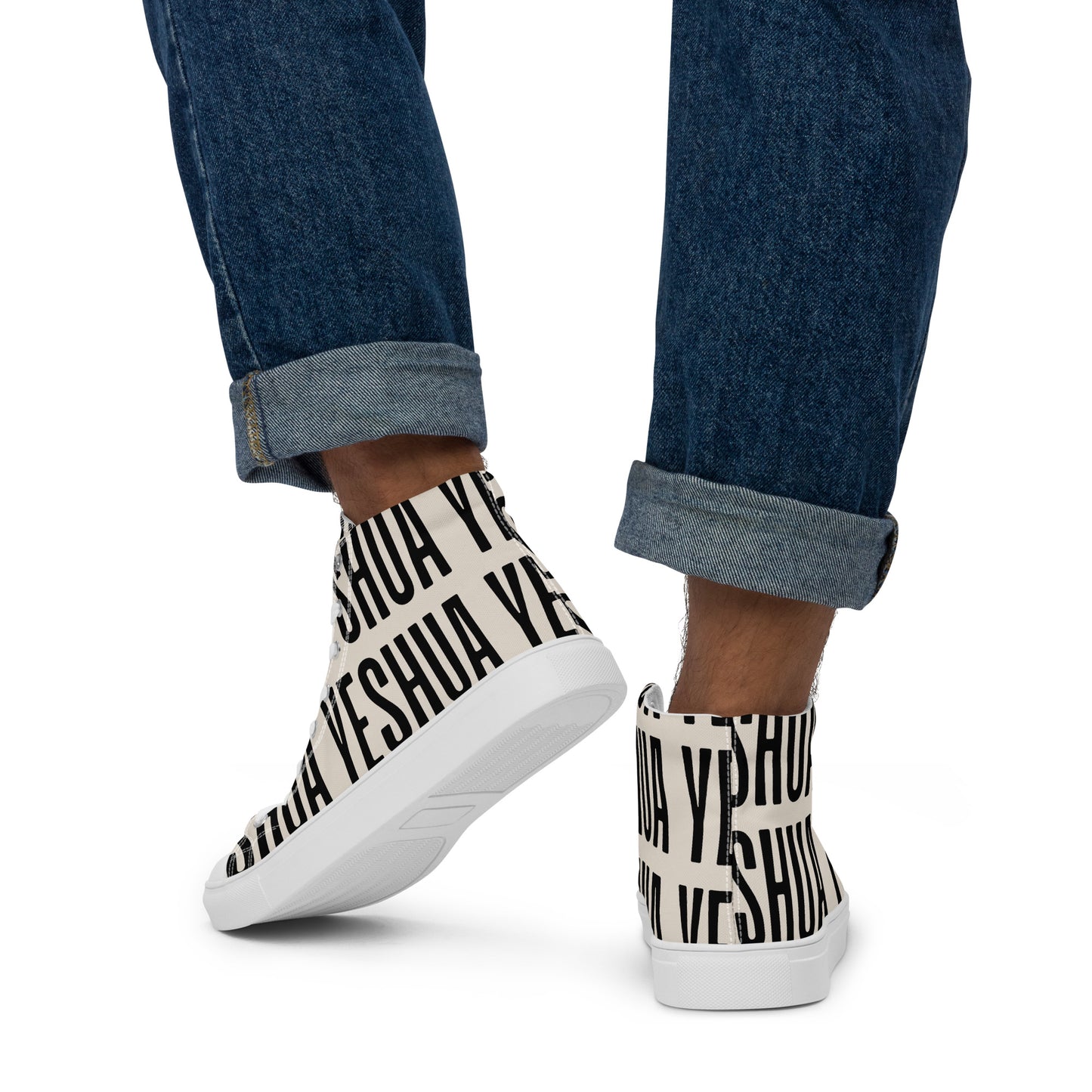 Yeshua – John 14:6, Men’s high top canvas shoes