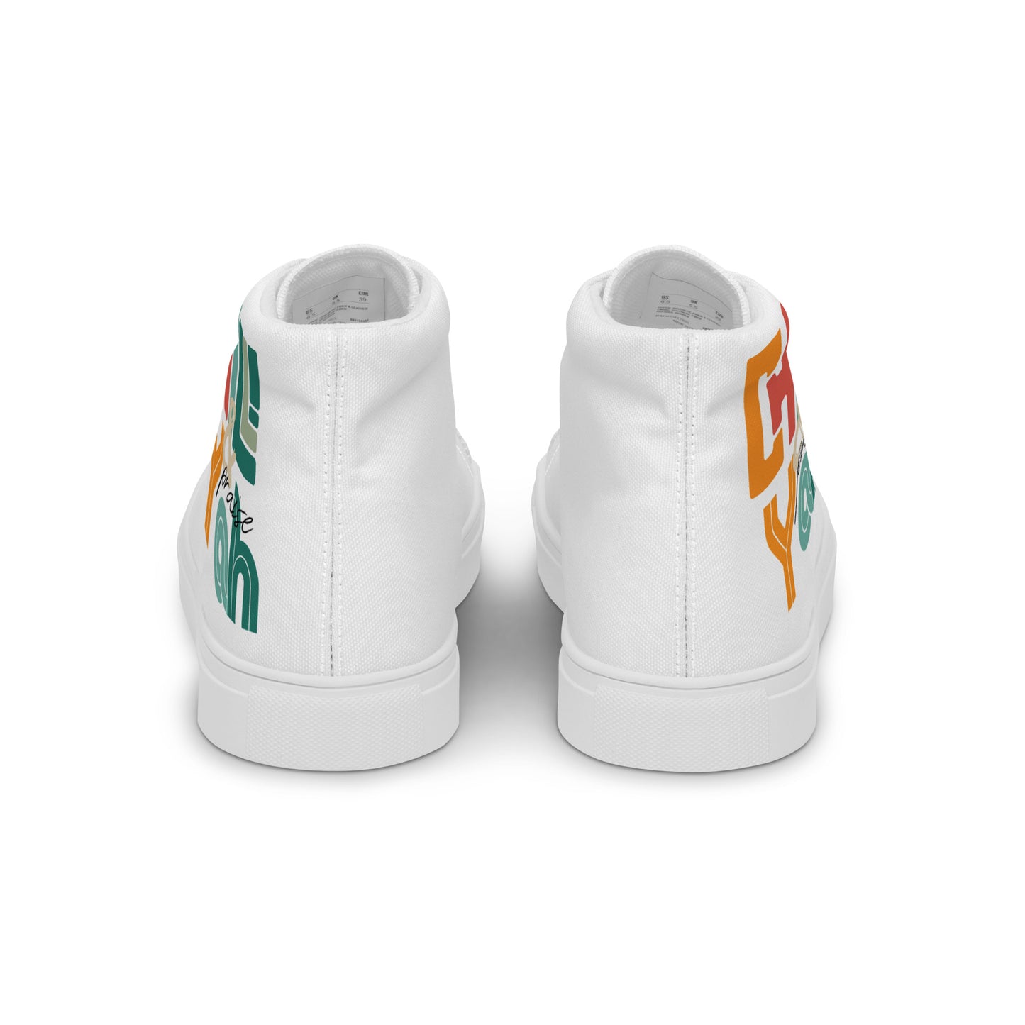 Chill and Praise Yah, Men’s high top canvas shoes