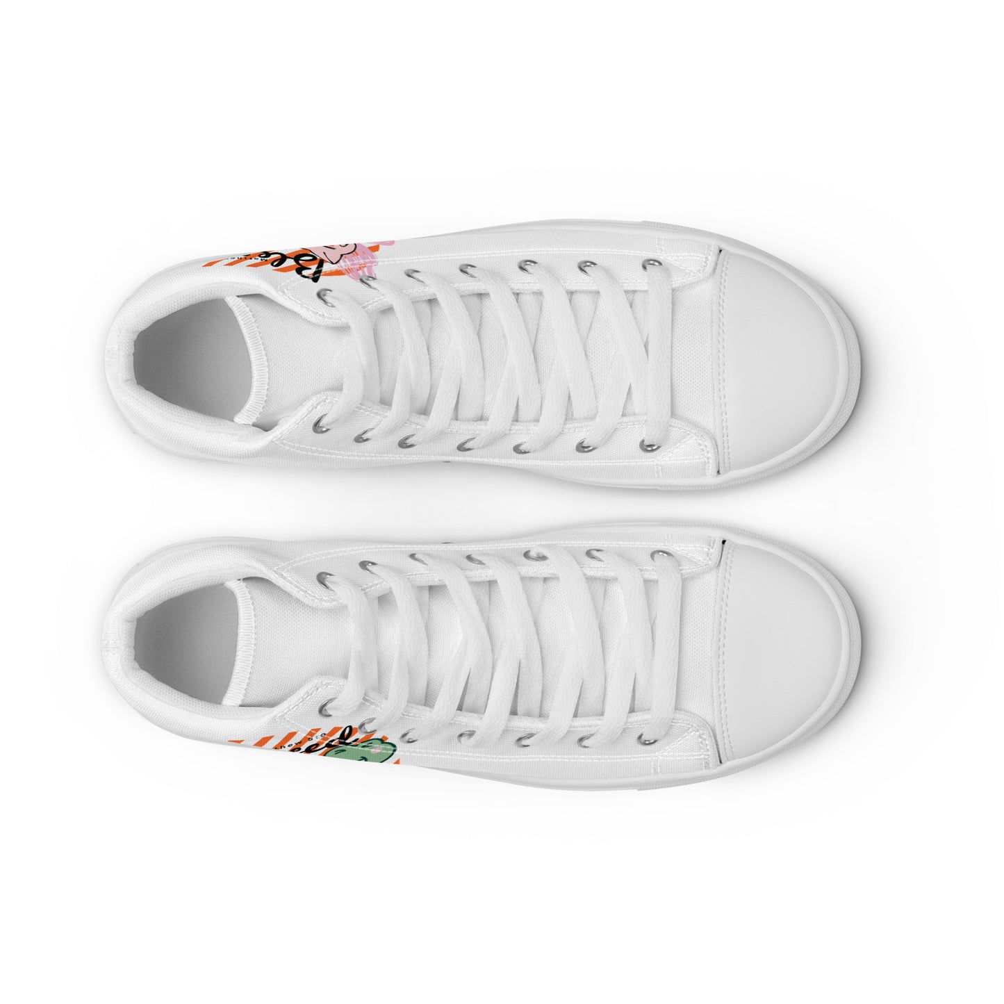 Blessed Are the Peacemakers , Men’s high top canvas shoes