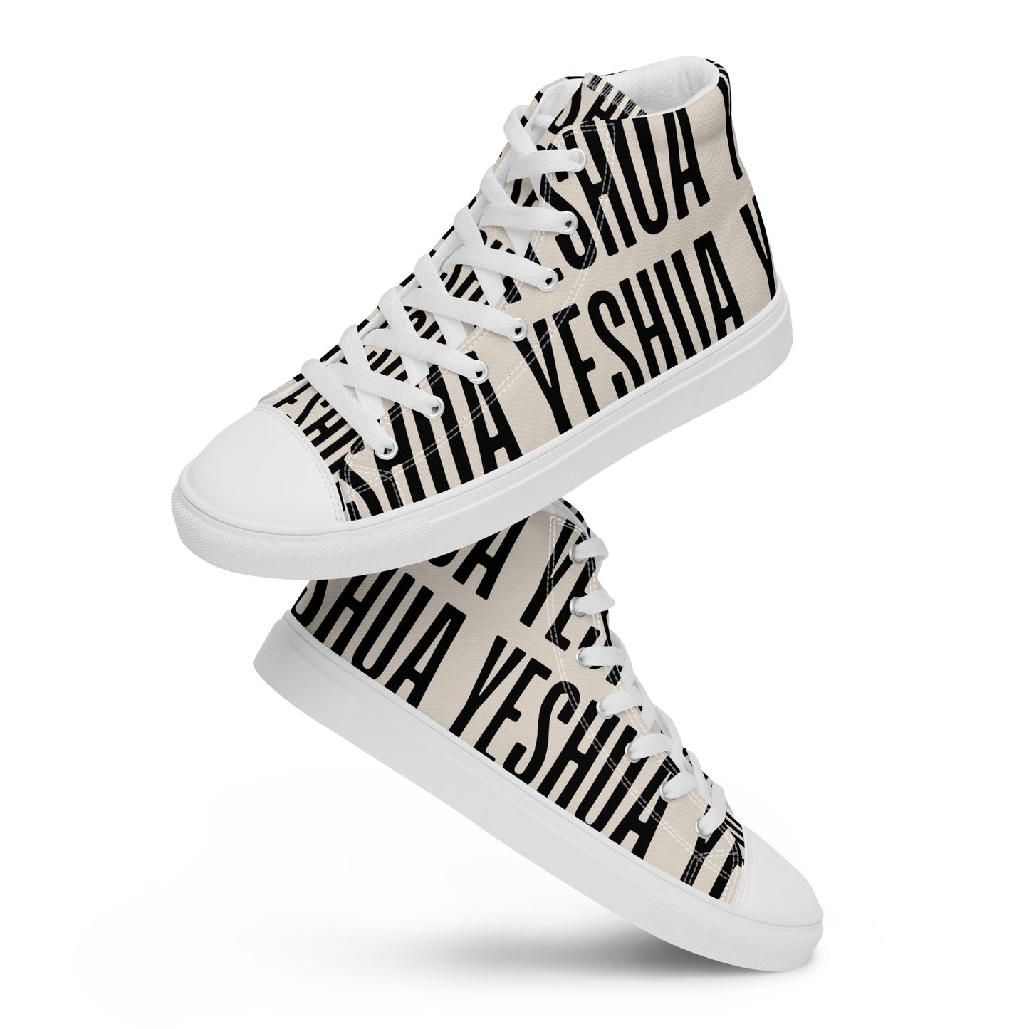 Yeshua – John 14:6, Men’s high top canvas shoes