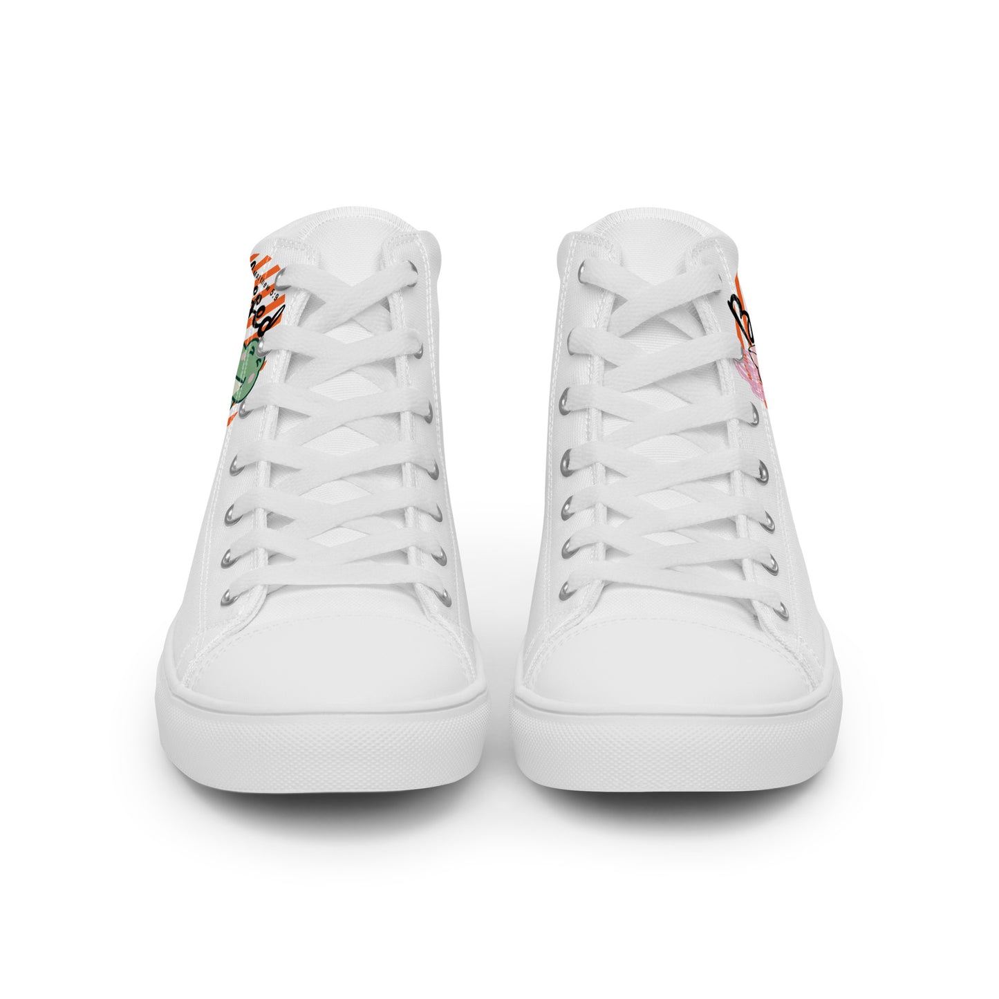 Blessed Are the Peacemakers , Men’s high top canvas shoes