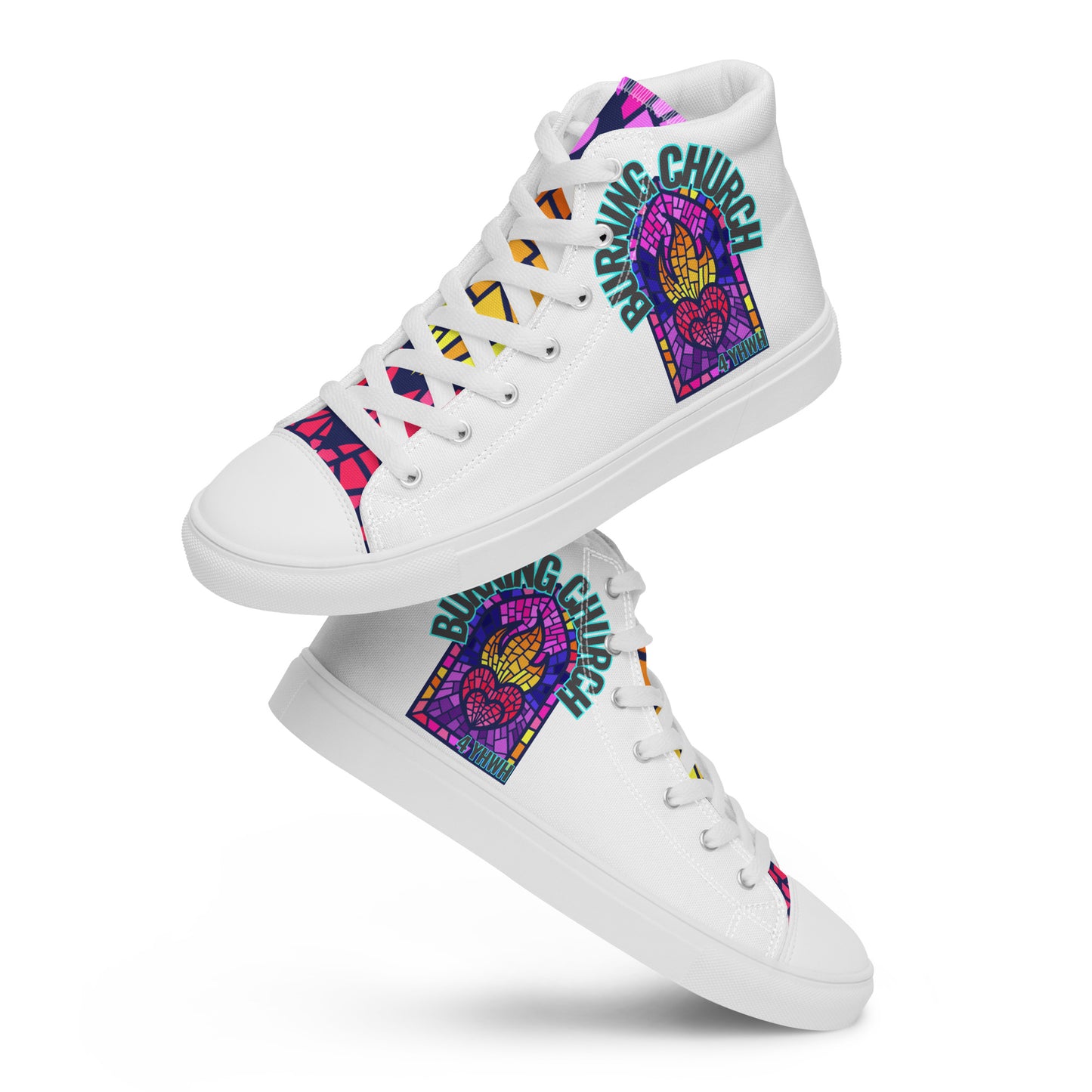 Hot Church for YHWH , Men’s high top canvas shoes