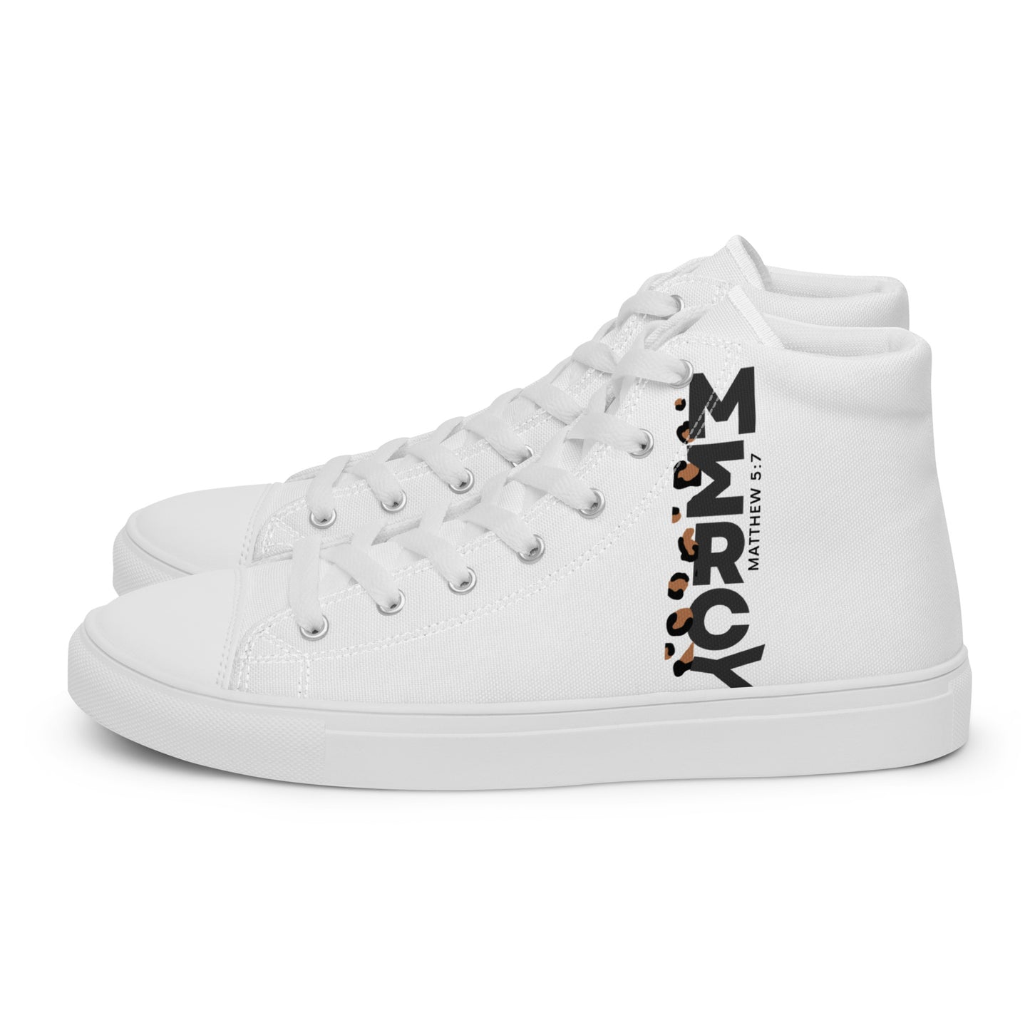 Mercy – Micah 6:8, Men’s high top canvas shoes