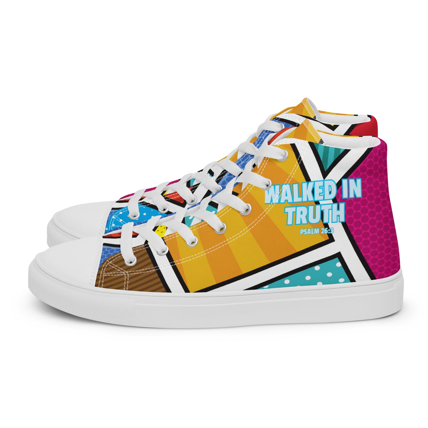 Walk in Truth – 3 John 1:4, Men’s high top canvas shoes