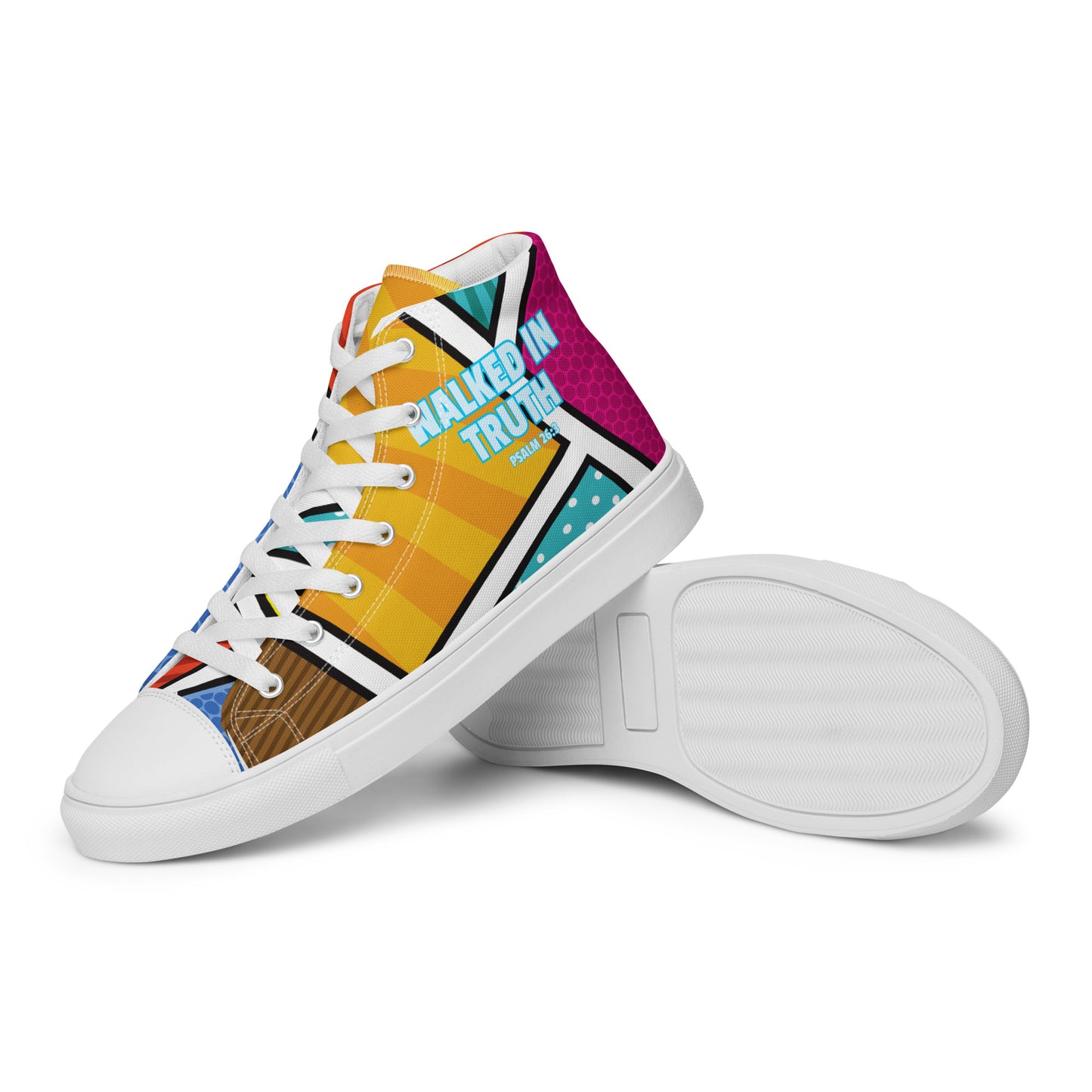 Walk in Truth – 3 John 1:4, Men’s high top canvas shoes