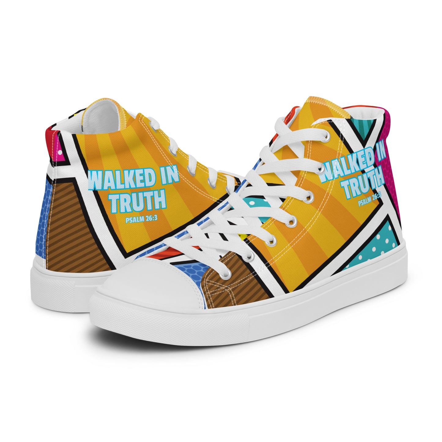 Walk in Truth – 3 John 1:4, Men’s high top canvas shoes