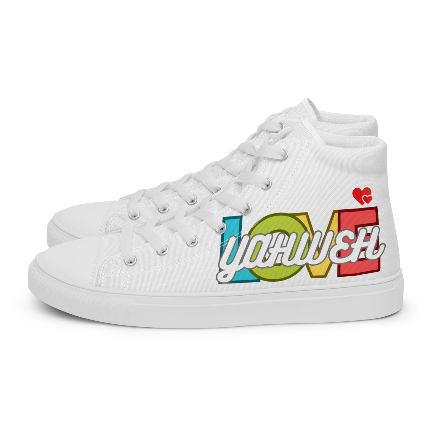 Love Yahweh, Men’s high top canvas shoes