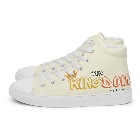 The Kingdom – Mark 1:15, Men’s high top canvas shoes