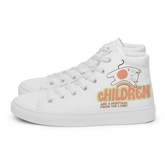 Children Are a Heritage from the Lord, Men’s high top canvas shoes