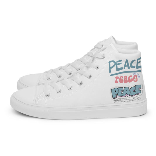 Peace, Men’s high top canvas shoes