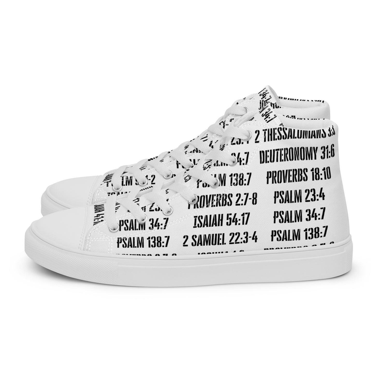 Bible Verses of Protection Over You, Men’s high top canvas shoes