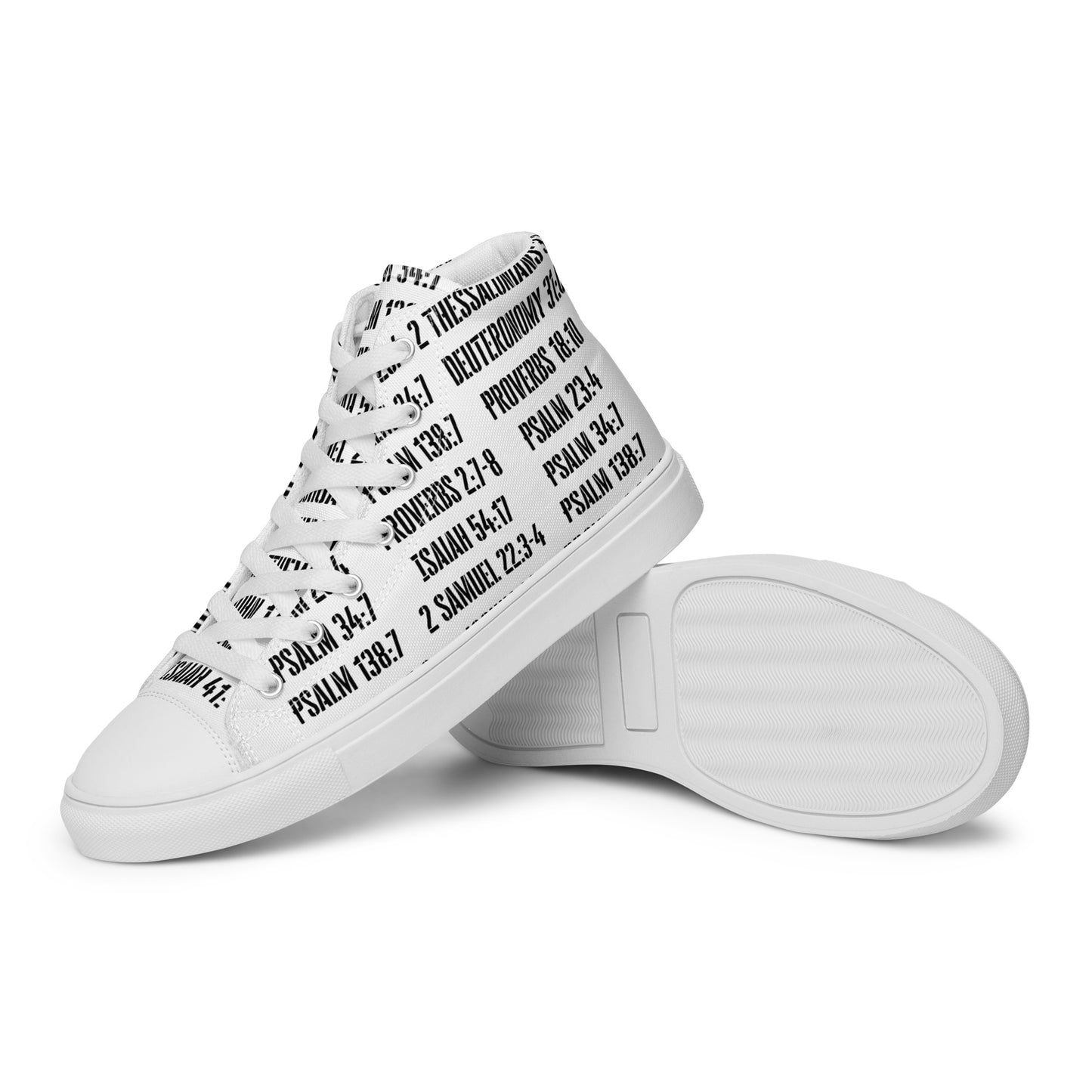 Bible Verses of Protection Over You, Men’s high top canvas shoes