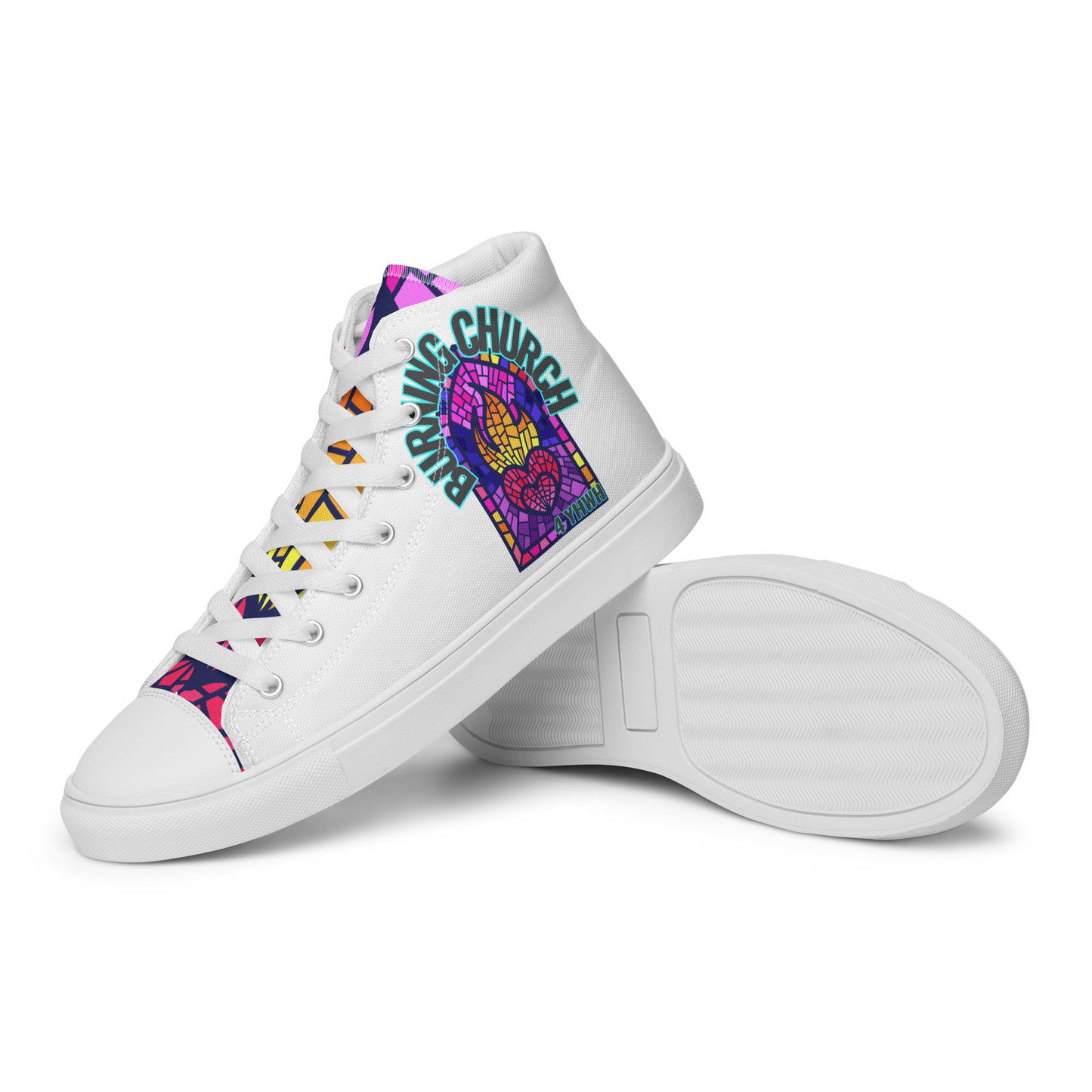 Hot Church for YHWH , Men’s high top canvas shoes